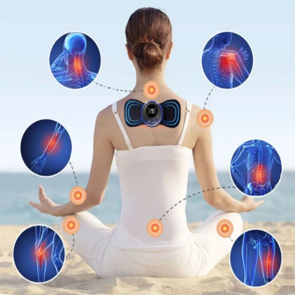 Tapete Massageador de Pés EMS Zenviax™ - Estimulador Muscular Elétrico com 8 Modos de Pulso para Relaxamento e Alívio da Fadiga