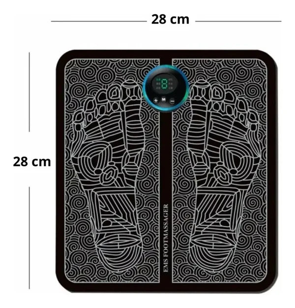 Tapete Massageador de Pés EMS Zenviax™ - Estimulador Muscular Elétrico com 8 Modos de Pulso para Relaxamento e Alívio da Fadiga