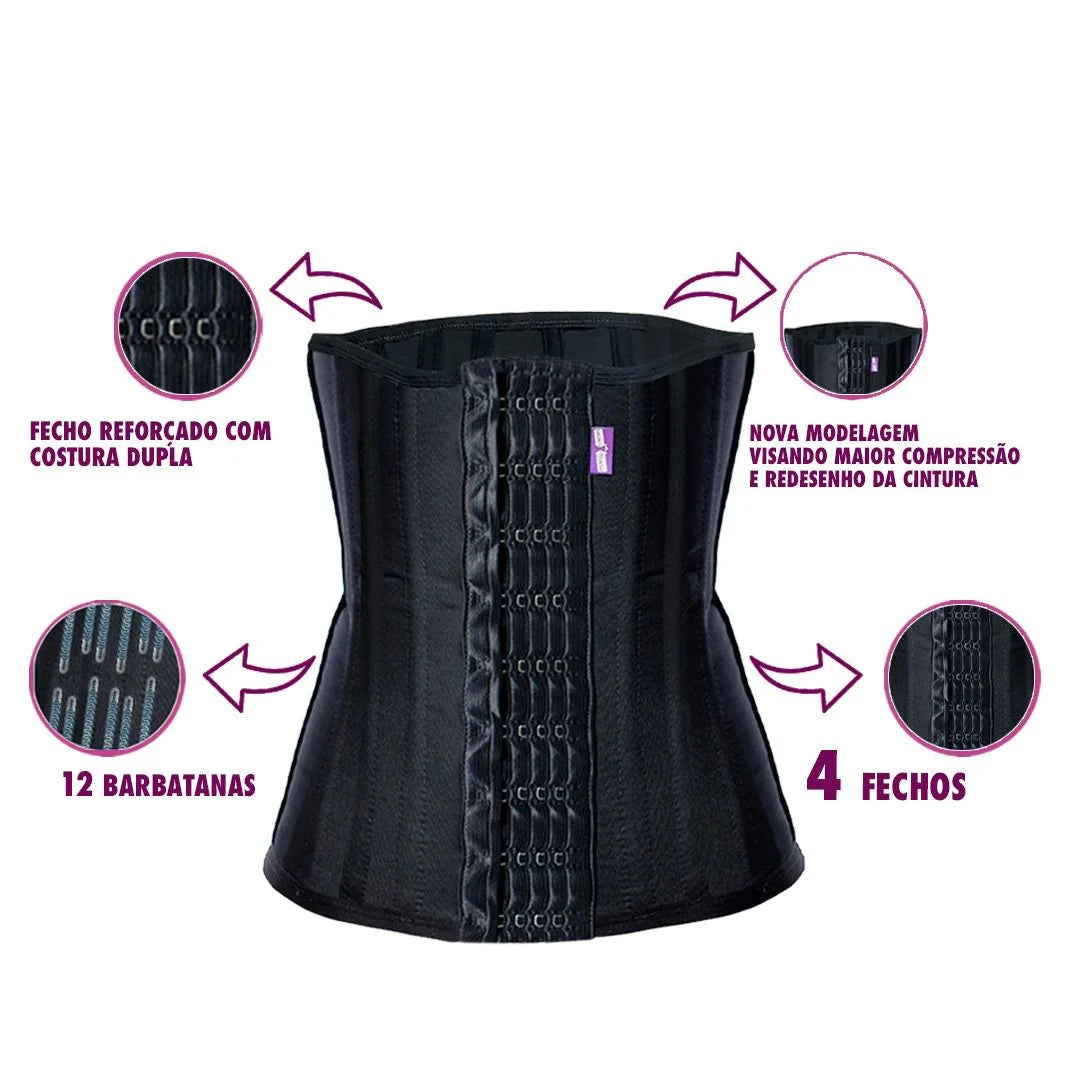 Cinta Modeladora de Alta Compressão Zenviax™ - Suporte Abdominal e Modelagem de Silhueta Premium