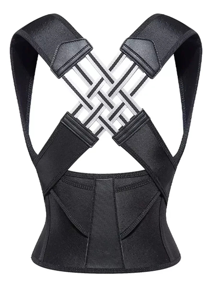 Corretor Postural Premium Zenviax™ - Suporte Ergonômico Ajustável para Alinhamento dos Ombros e Coluna (Unissex)