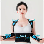 Corretor Postural Premium Zenviax™ - Suporte Ergonômico Ajustável para Alinhamento dos Ombros e Coluna (Unissex)