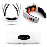 Massageador Cervical Portátil Zenviax™ - Tecnologia de Eletroestimulação EMS com 8 Modos e 19 Níveis de Intensidade