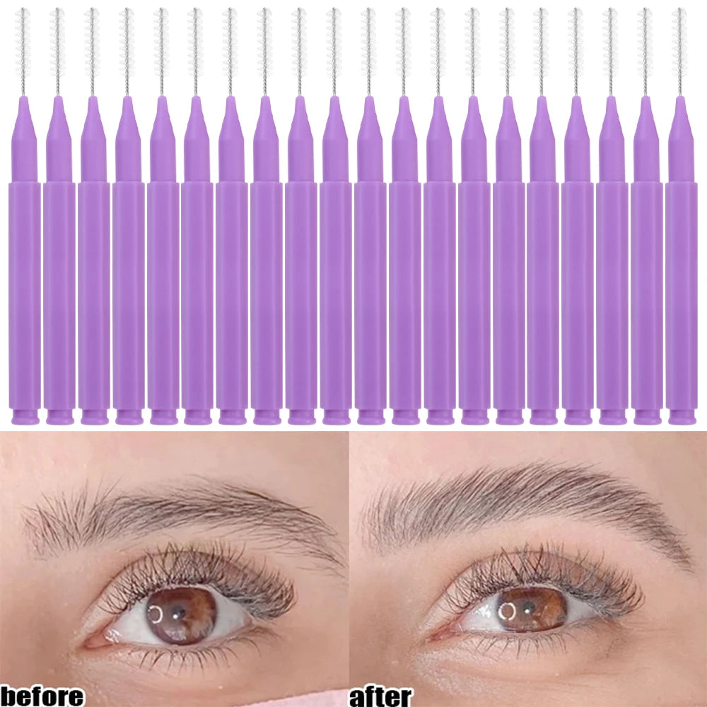 10 peças/saco regular mini escova de sobrancelha