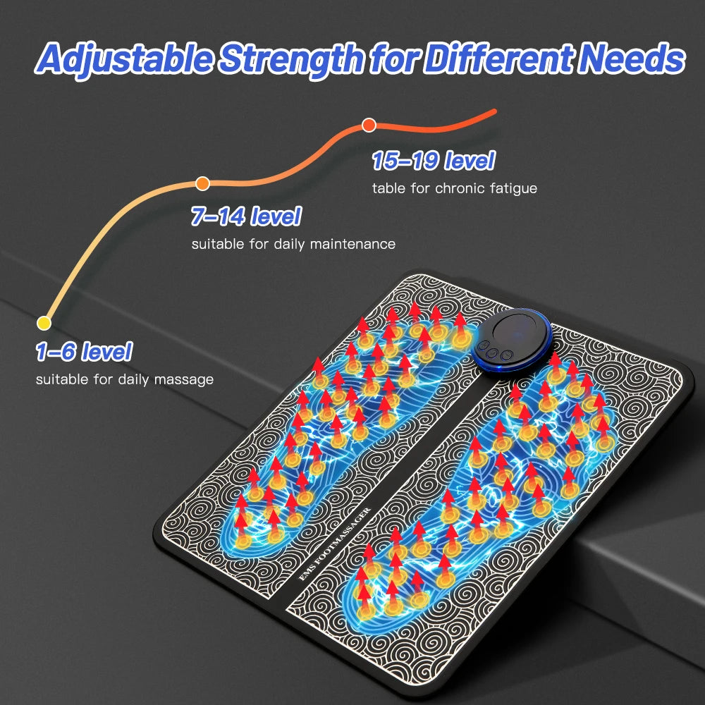 Tapete de massagem elétrica para os pés