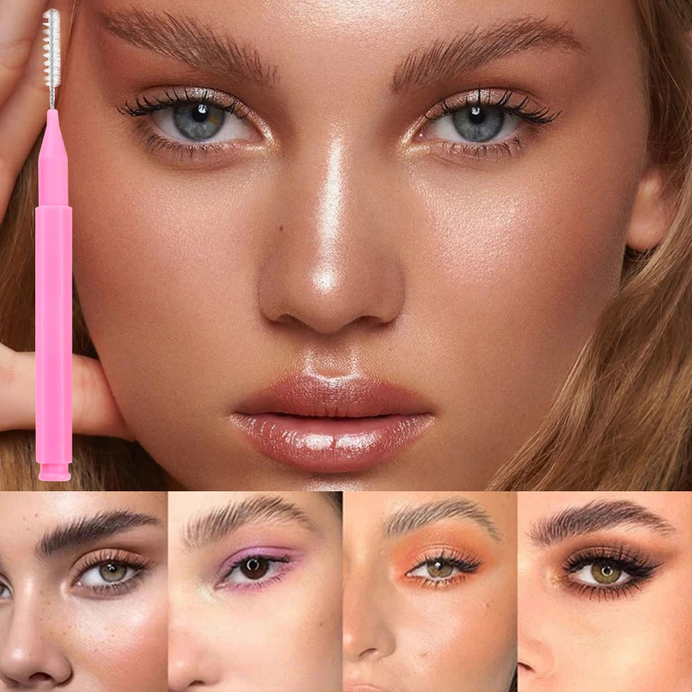 10 peças/saco regular mini escova de sobrancelha