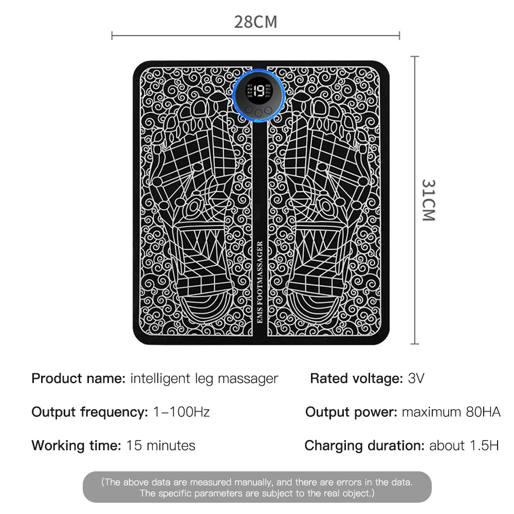 Tapete de massagem elétrica para os pés