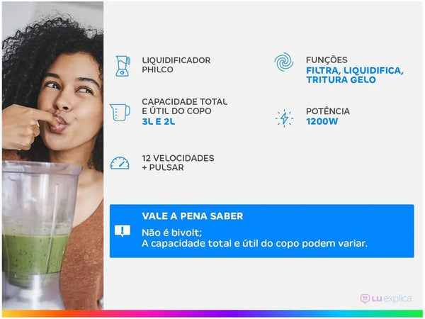 Liquidificador Philco PH900 Preto com Filtro - 110V