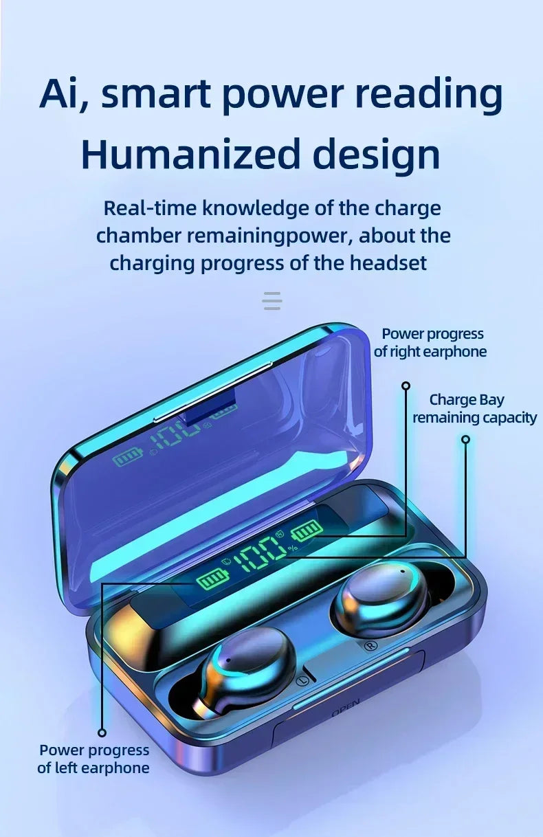 NOVOS fones de ouvido Bluetooth F9 9D