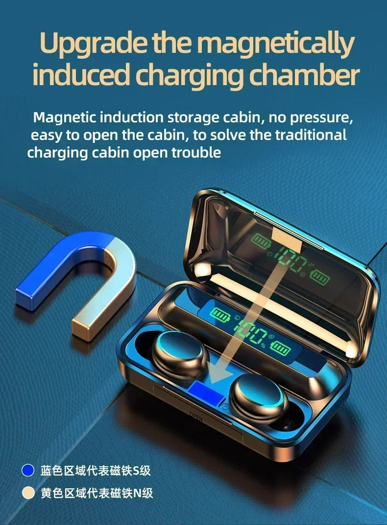 NOVOS fones de ouvido Bluetooth F9 9D