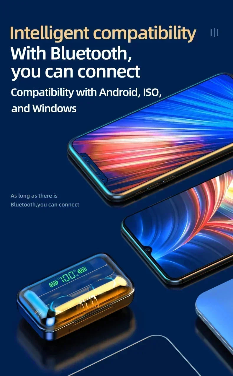 NOVOS fones de ouvido Bluetooth F9 9D